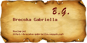 Brecska Gabriella névjegykártya